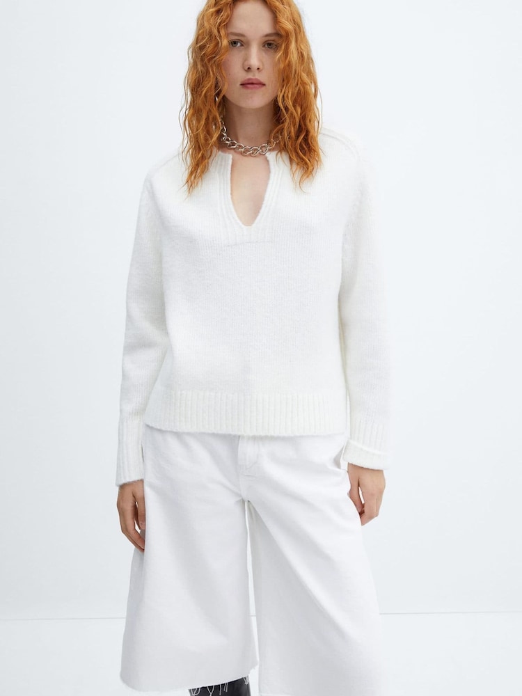 V-neck Round-neck Jumper - Image 1 of 6