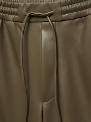 Mango Leather-Effect Elastic Waist Trousers - Image 6 of 6