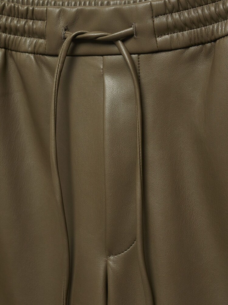 Mango Leather-Effect Elastic Waist Trousers - Image 6 of 6