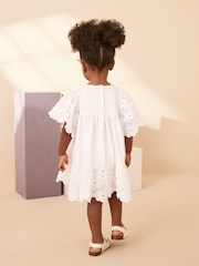 White Broderie Dress (3mths-7yrs) - Image 2 of 7
