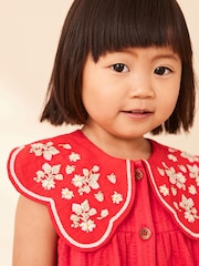 Red Cotton Summer Dress (3mths-7yrs) - Image 4 of 7