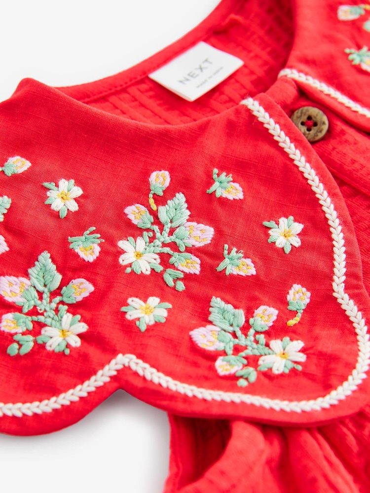 Red Cotton Summer Dress (3mths-7yrs) - Image 7 of 7 Red Cotton Summer Dress (3mths-7yrs) - Image 7 of 7