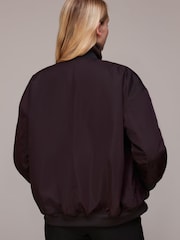 Whistles Purple Maria Bomber Jacket - Image 2 of 5