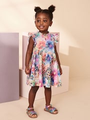 Pink 100% Cotton Aysmmetric Dress (3mths-7yrs) - Image 1 of 6