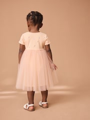 Pink Rib Mesh Dress (3mths-7yrs) - Image 3 of 7