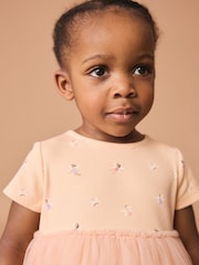 Pink Rib Mesh Dress (3mths-7yrs) - Image 4 of 7