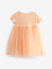 Pink Rib Mesh Dress (3mths-7yrs) - Image 6 of 7