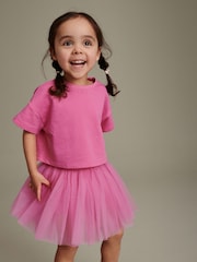 Bright Pink T-Shirt and Skirt Set (3mths-7yrs) - Image 1 of 7