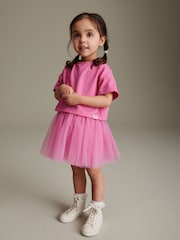 Bright Pink T-Shirt and Skirt Set (3mths-7yrs) - Image 2 of 7