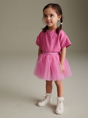 Bright Pink T-Shirt and Skirt Set (3mths-7yrs) - Image 4 of 7