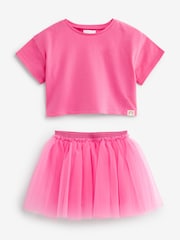 Bright Pink T-Shirt and Skirt Set (3mths-7yrs) - Image 5 of 7