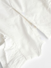 White Broderie Baby Wrap Romper (0mths-3yrs) - Image 5 of 7