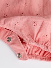 Pink Broderie Baby Wrap Romper (0mths-3yrs) - Image 11 of 11