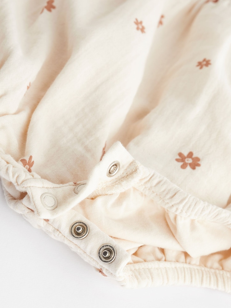 Beige Floral Embroidery Baby Bloomer Romper (0mths-3yrs) - Image 10 of 10 Beige Floral Embroidery Baby Bloomer Romper (0mths-3yrs) - Image 10 of 10