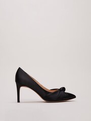 Phase Eight Black Satin Court Heels - Image 1 of 7