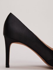 Phase Eight Black Satin Court Heels - Image 4 of 7