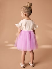 Bright Pink/White Mesh Dress (3mths-7yrs) - Image 3 of 8