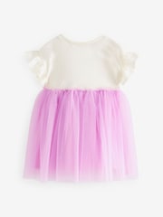 Bright Pink/White Mesh Dress (3mths-7yrs) - Image 7 of 8