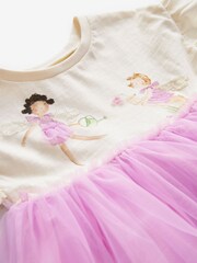Bright Pink/White Mesh Dress (3mths-7yrs) - Image 8 of 8