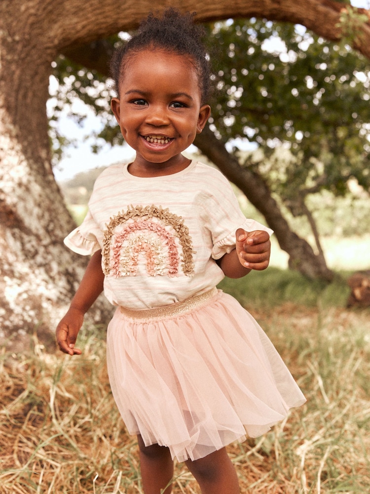 Pale Pink Skirt & T-Shirt Set (3mths-7yrs) - Image 1 of 1