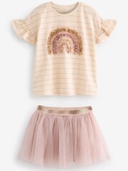 Pale Pink Skirt & T-Shirt Set (3mths-7yrs) - Image 4 of 6