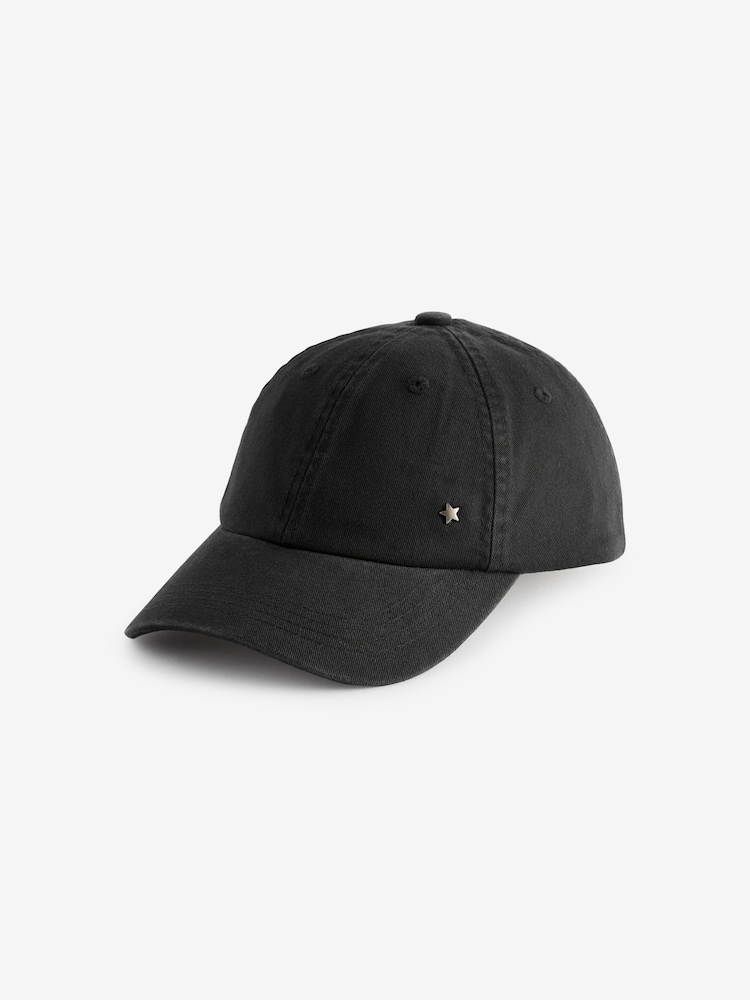 Black Baseball Cap (1-16yrs) - Image 1 of 2