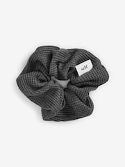 self. Pink Waffle Textured Scrunchie 2 Pack - Image 4 of 5