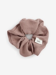 self. Pink Waffle Textured Scrunchie 2 Pack - Image 5 of 5