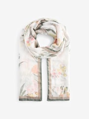 Ecru/Green Easter Bunny Lightweight Scarf - Image 4 of 6