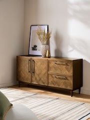 Dark Clayton Oak Marquetry Large Sideboard - Image 1 of 8