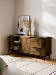 Dark Clayton Oak Marquetry Large Sideboard - Image 3 of 8