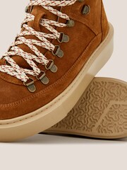 White Stuff Natural Suede Shearling Hiker Boots - Image 7 of 8