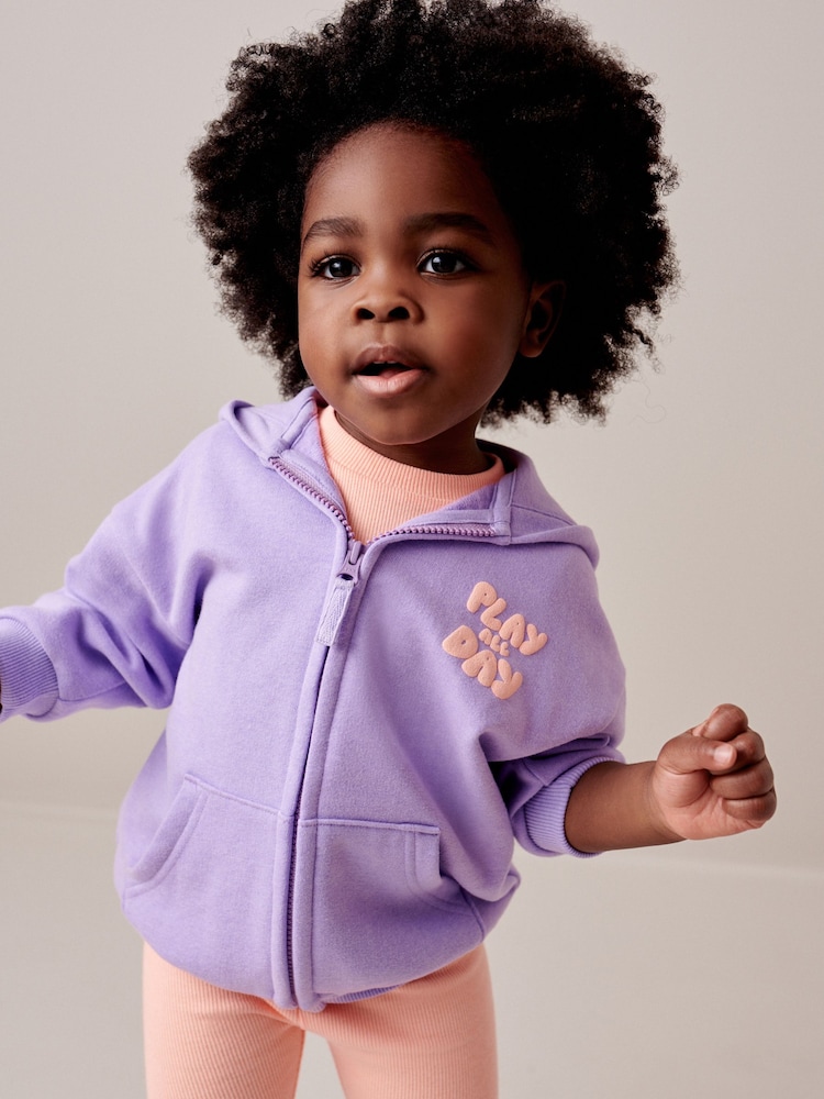 Purple Zip Through 3 Piece Set (3mths-7yrs) - Image 1 of 8
