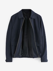 Navy Smart Textured Blouson Jacket - Image 8 of 10