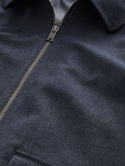 Navy Smart Textured Blouson Jacket - Image 9 of 10