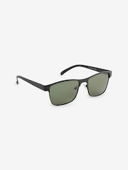 Black and Green Clubmaster Polarised Sunglasses - Image 2 of 5