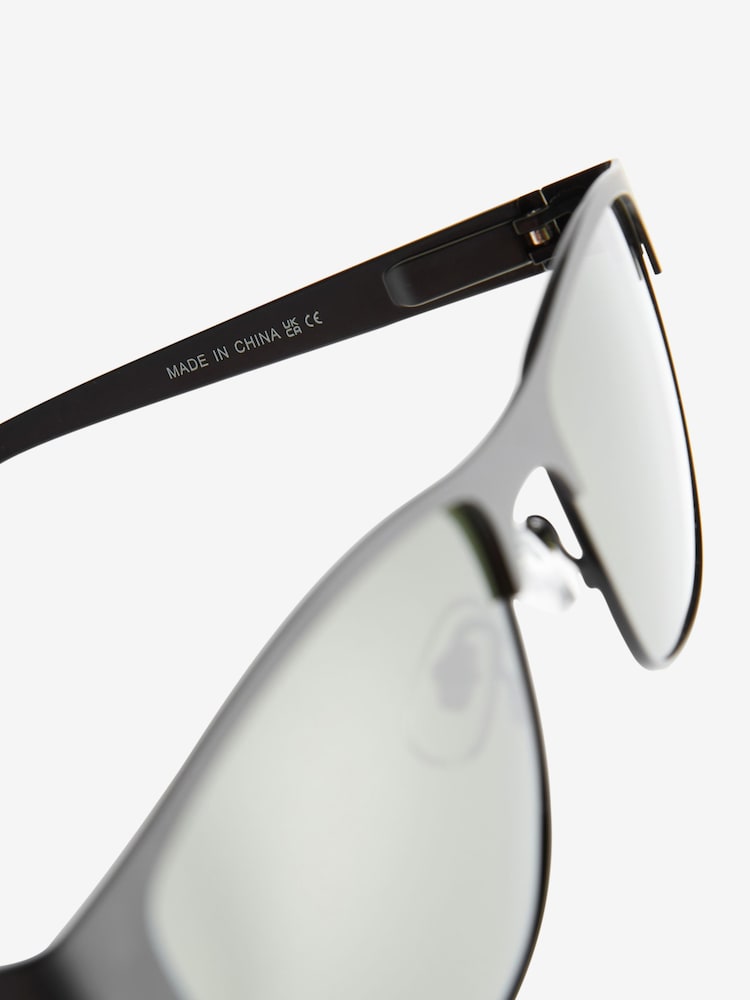 Black and Green Clubmaster Polarised Sunglasses - Image 5 of 5