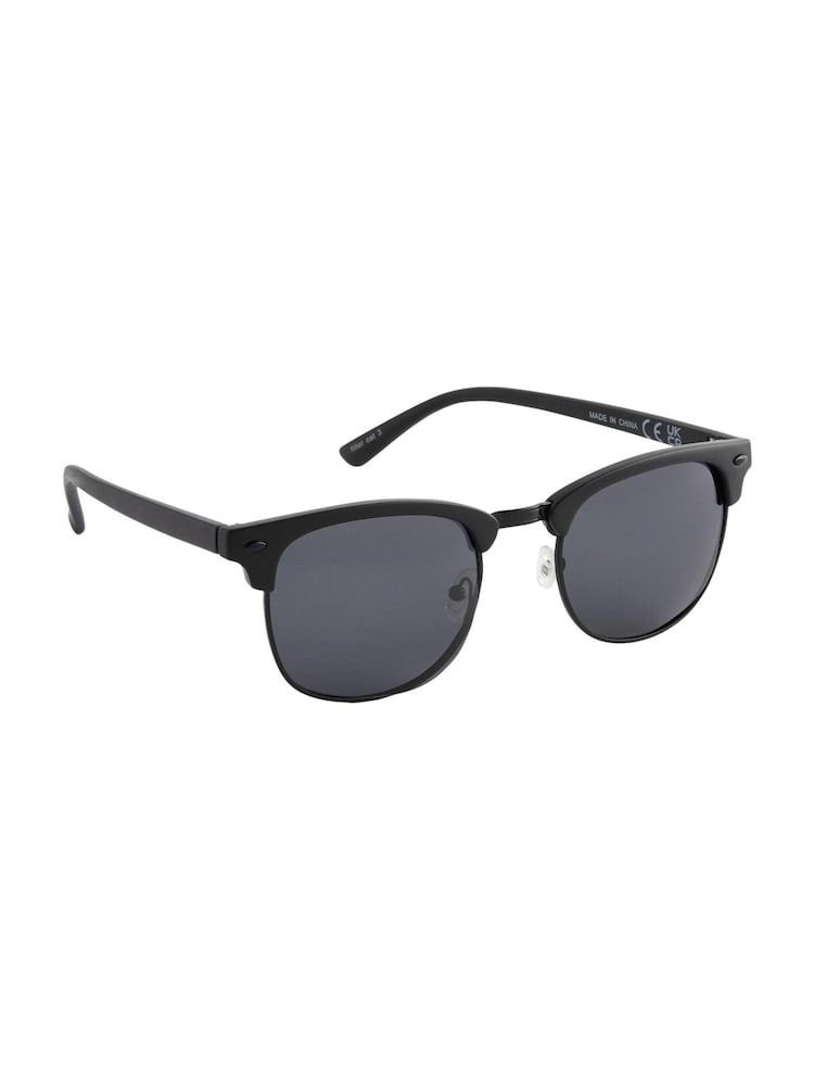 Black Clubmaster Polarised Sunglasses - Image 2 of 5 Black Clubmaster Polarised Sunglasses - Image 2 of 5
