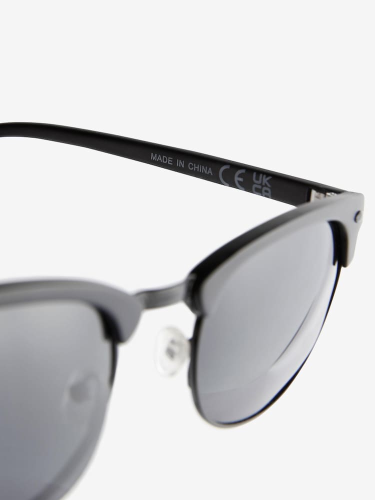 Black Clubmaster Polarised Sunglasses - Image 5 of 5 Black Clubmaster Polarised Sunglasses - Image 5 of 5