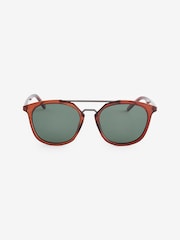 Brown Amber Round Brown Bar Sunglasses - Image 3 of 5