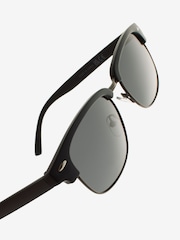 Black & Black Clubmaster Polarised Sunglasses - Image 4 of 5