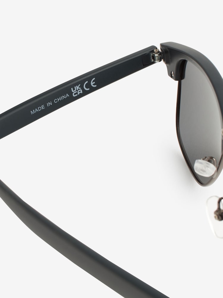Black & Black Clubmaster Polarised Sunglasses - Image 5 of 5