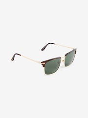 Schildpatt, Braun - N Logo Clubmaster Polarised Sunglasses - Bild 3 von 6