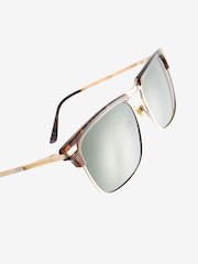 Schildpatt, Braun - N Logo Clubmaster Polarised Sunglasses - Bild 5 von 6