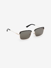 Black and Gold Clubmaster Polarised Sunglasses - Image 2 of 4