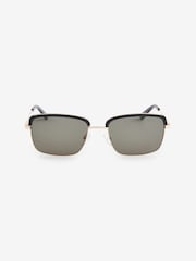 Black and Gold Clubmaster Polarised Sunglasses - Image 3 of 4