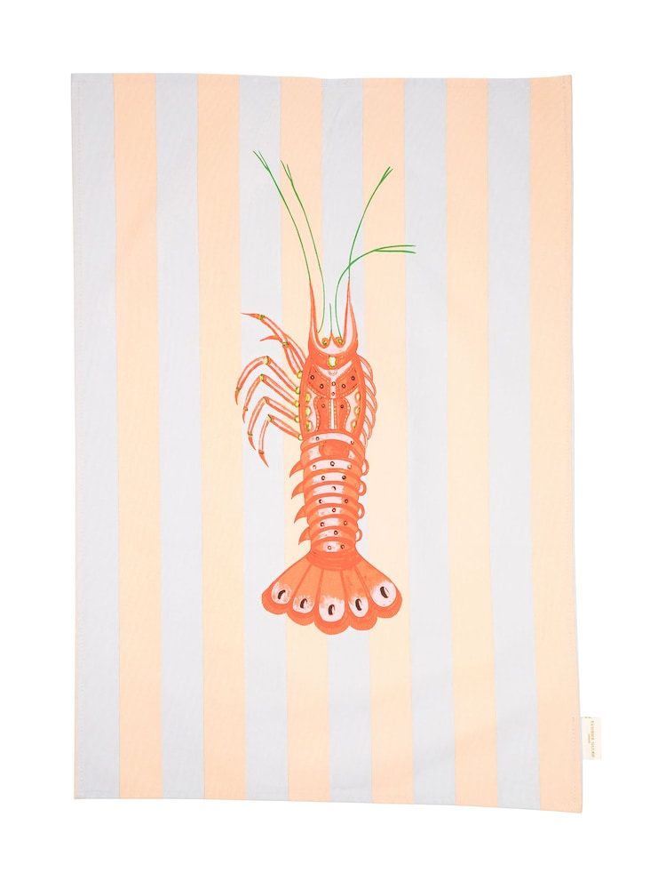 Yvonne Ellen Set of 2 100% Cotton Lobster Tea Towel - Image 4 of 4
