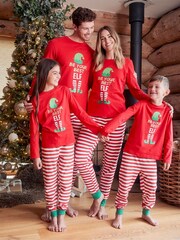Threadbare Red Cane Cotton Long Sleeve Christmas Pyjama Set - Image 5 of 8