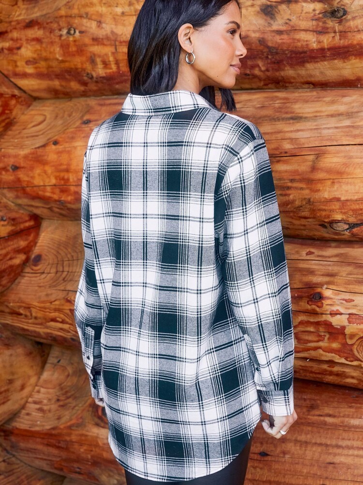 Threadbare Black 100% Cotton Long Sleeve Check Shirt - Image 2 of 5