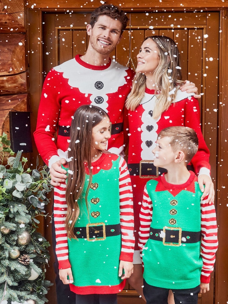 Threadbare Red Christmas Jumper Dress - Image 5 of 5